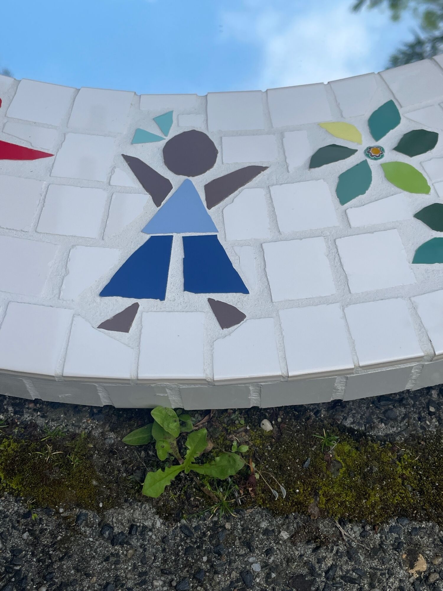 Vintage Mozaik mirror. Children mirror, Childsroom mirror tiles.