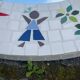 Vintage Mozaik mirror. Children mirror, Childsroom mirror tiles.