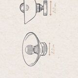 Pitchoun wall lamp in white terracotta