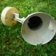 Pair of spotlights, metal and plastic white, vintage 80s
