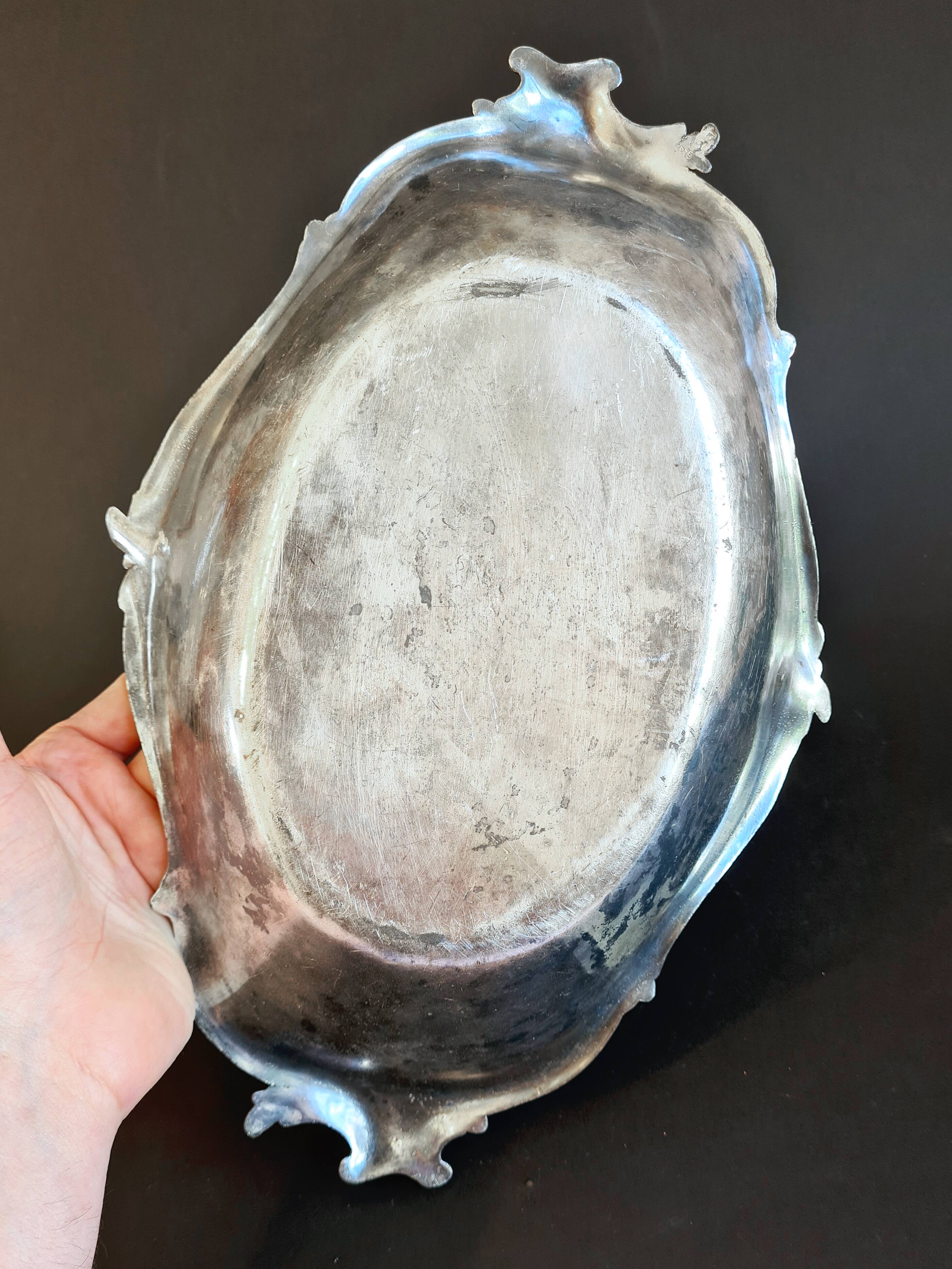Elegant “Cristofle” Louis XV style bread basket – Gall silver-plated metal