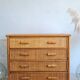 Commode en rotin, circa 1970