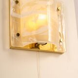 Pair of Murano glass wall sconces by Hillebrand, Germany, 1970s.