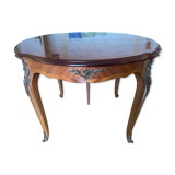 Round table décor in rosewood flower Louis XV