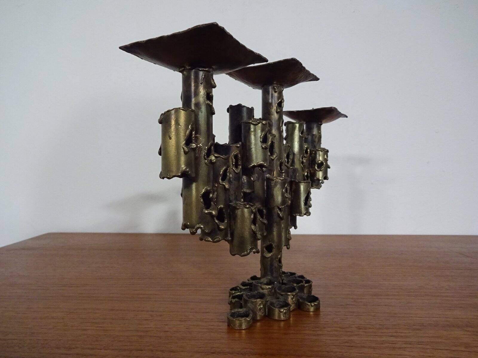 Brutalist Iron Candleholder, 1960s