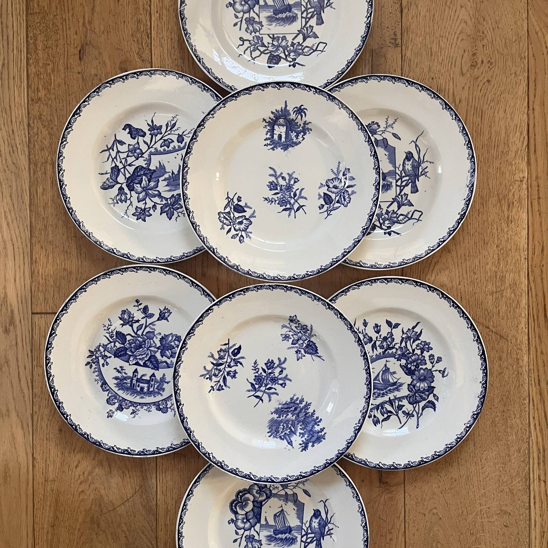 8 plates Iron Earth Landscapes