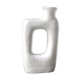 White ceramic heart vase