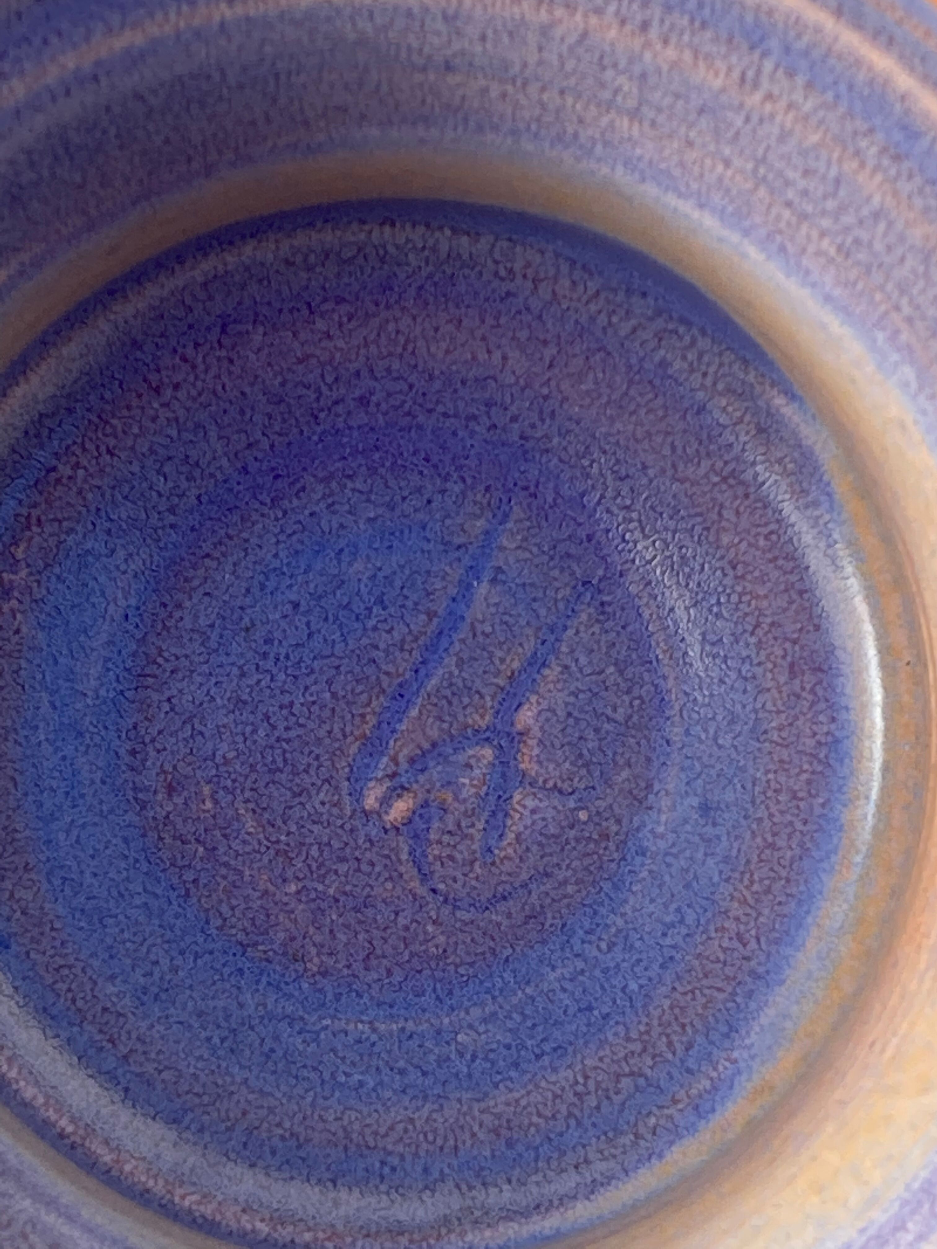 Organic teapot in blue ceramic