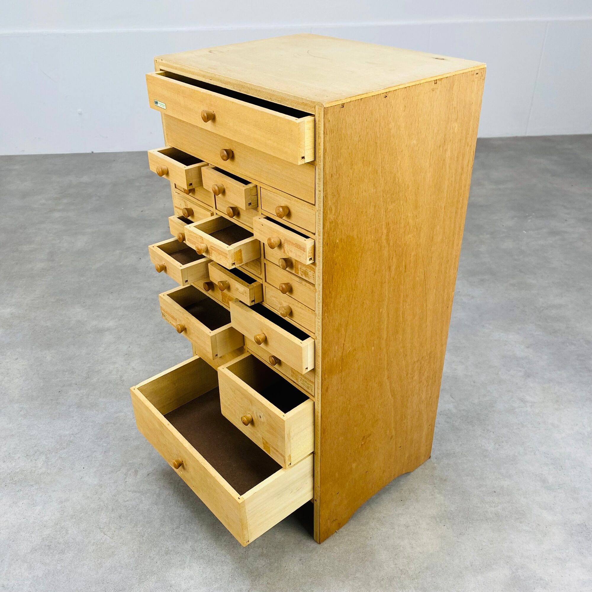 Watchmaker's furniture layette Manu France drawers
