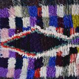 Boucherouite Moroccan rug in wool 180 cm x 60 cm