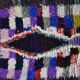 Boucherouite Moroccan rug in wool 180 cm x 60 cm