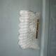 Fischer Leuchten vintage wall light, thick glass and brass wall sconce.