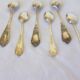 3 small spoons + 3 vintage silver-plated metal mocha spoons