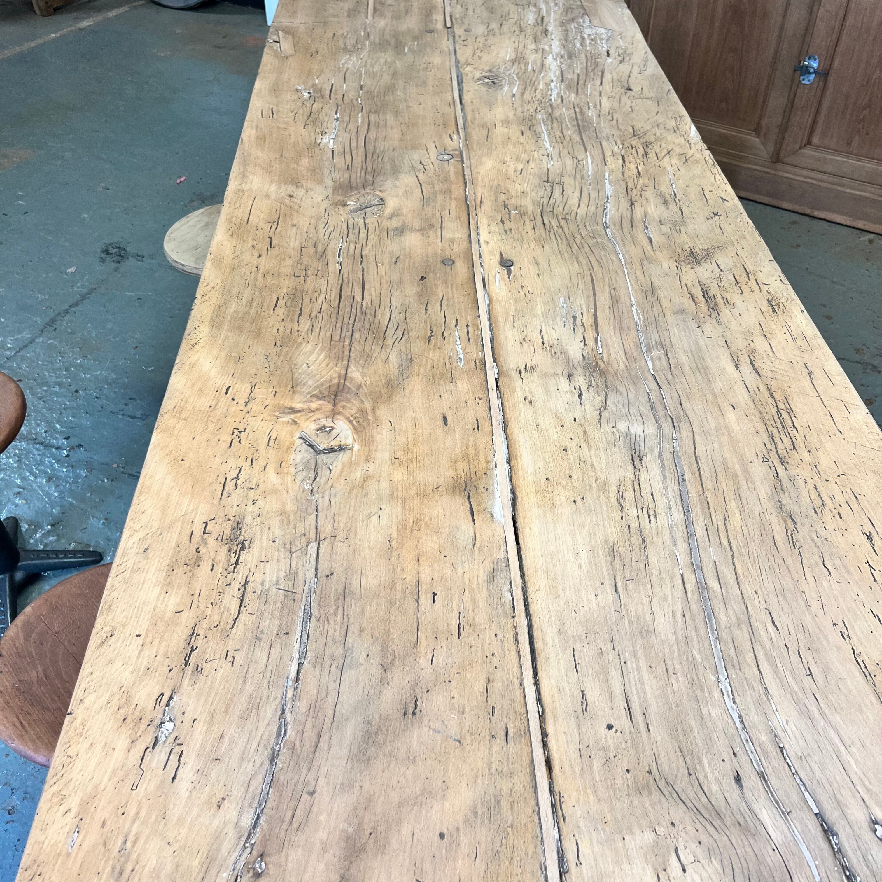 Table de ferme en chêne XXL