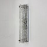 Applique murale en verre glacé vintage, années 1970