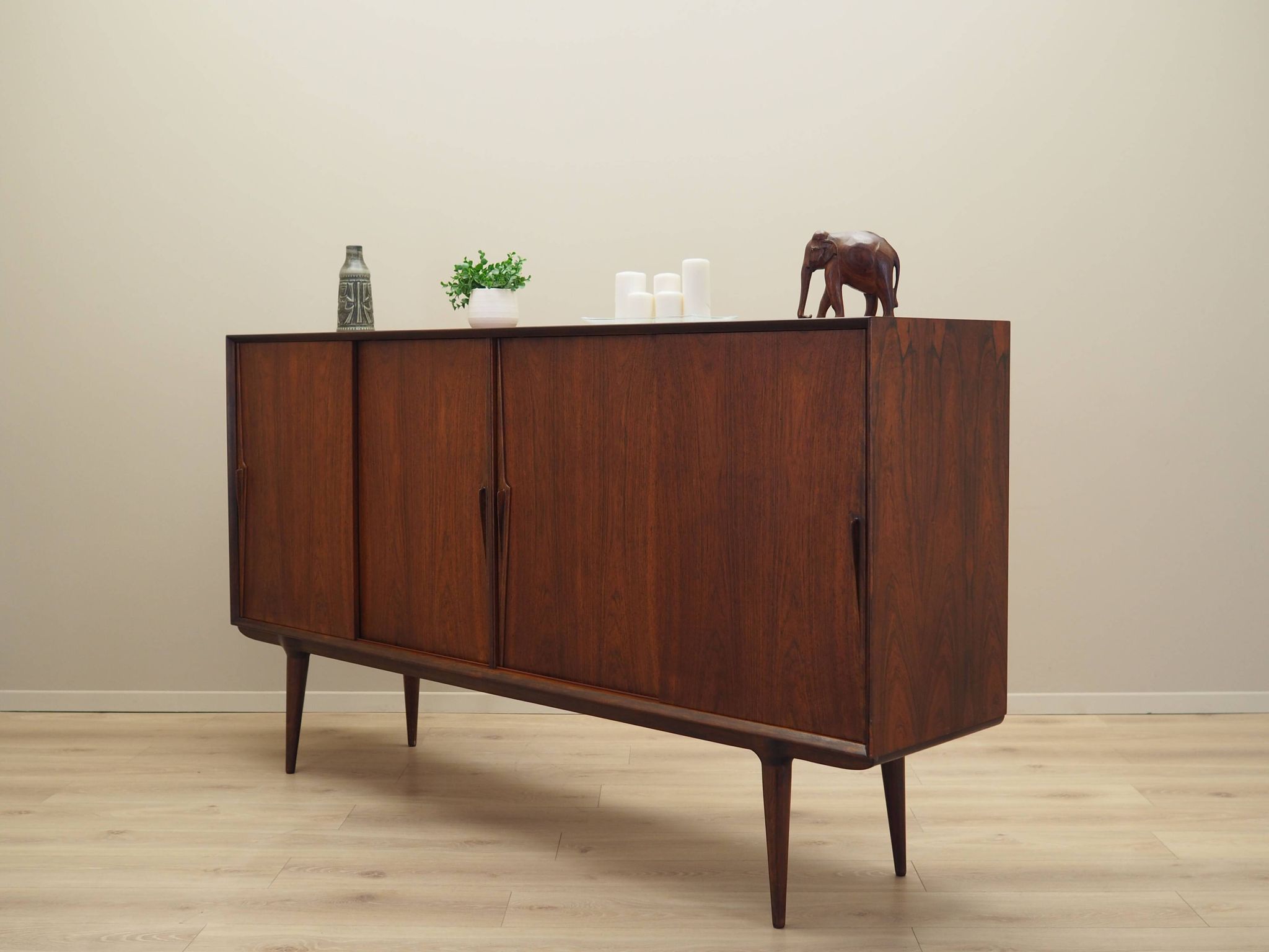 Rosewood highboard, Danish design, 1970s, manufacturer: Omann Jun