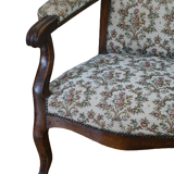 Old voltaire armchair in walnut style louis phillipe