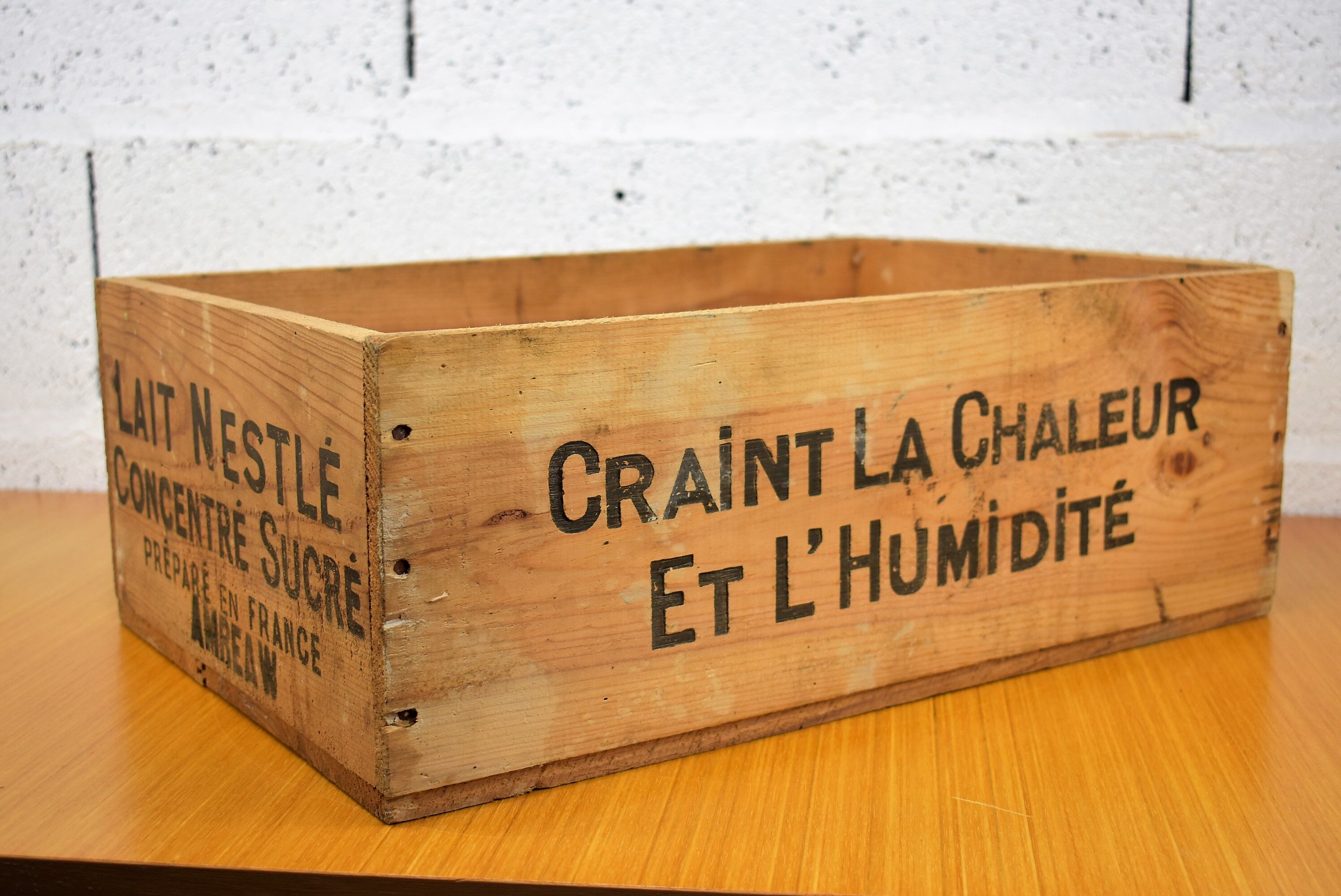 Nestle transport wood box.