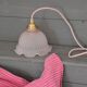 Walklight in curved glass – pink colors -