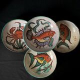 4 assiettes creuses Vallauris