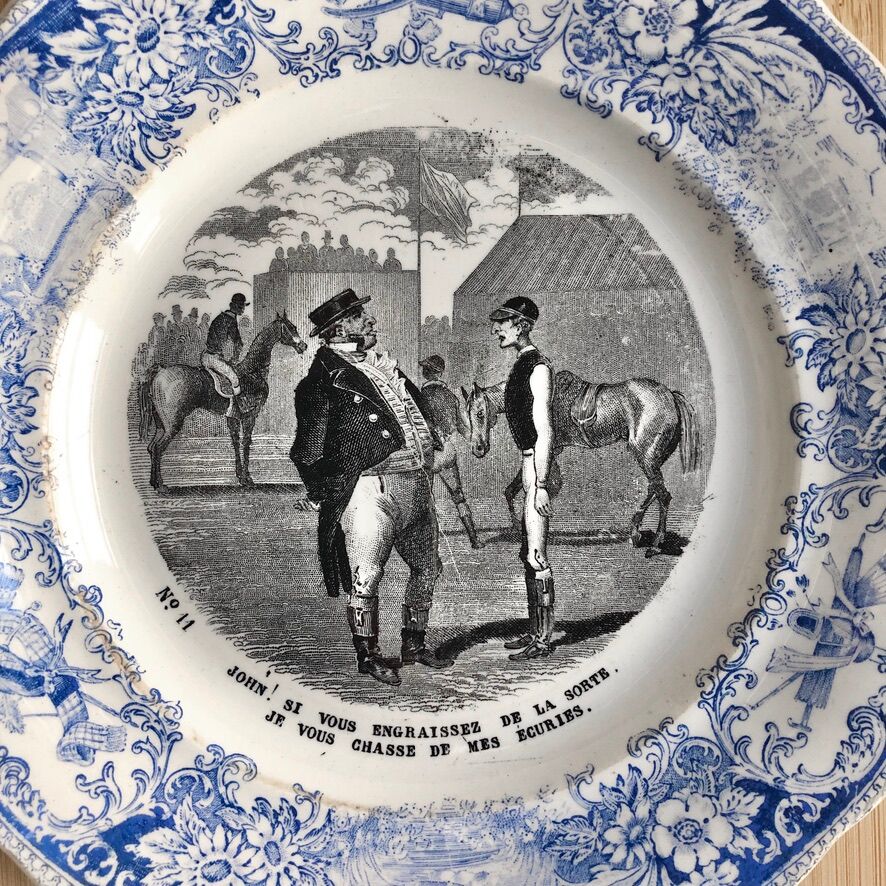Talking plate 1850 Creil&Montereau