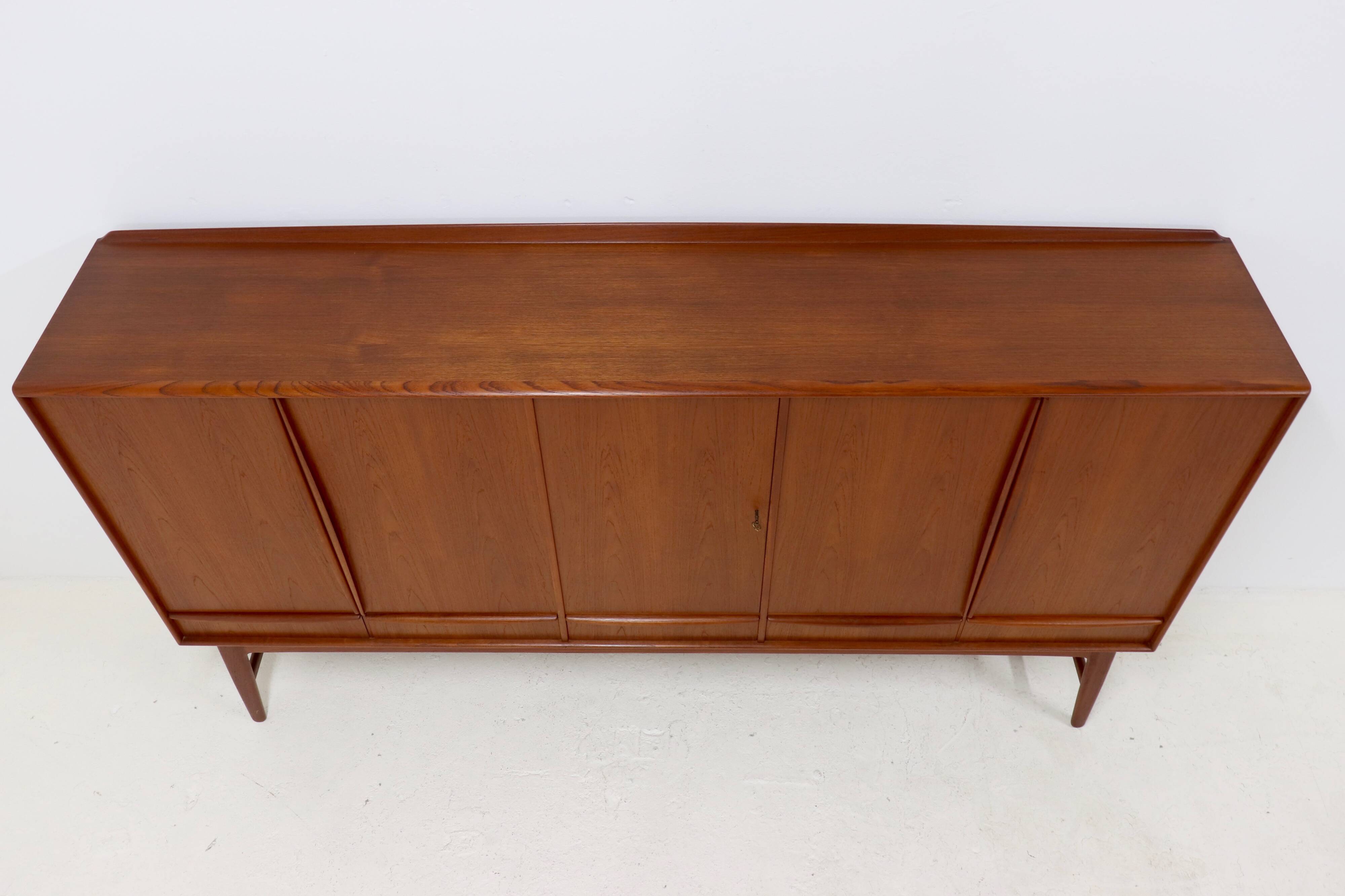 Teak Highboard by Svend Aage Madsen for K. Knudsen & Søn 1950s