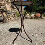 Wrought iron side table handcrafted