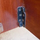 With suspended nightstands vintage teak bed