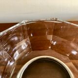 Italian salad bowl crystal silver 1970