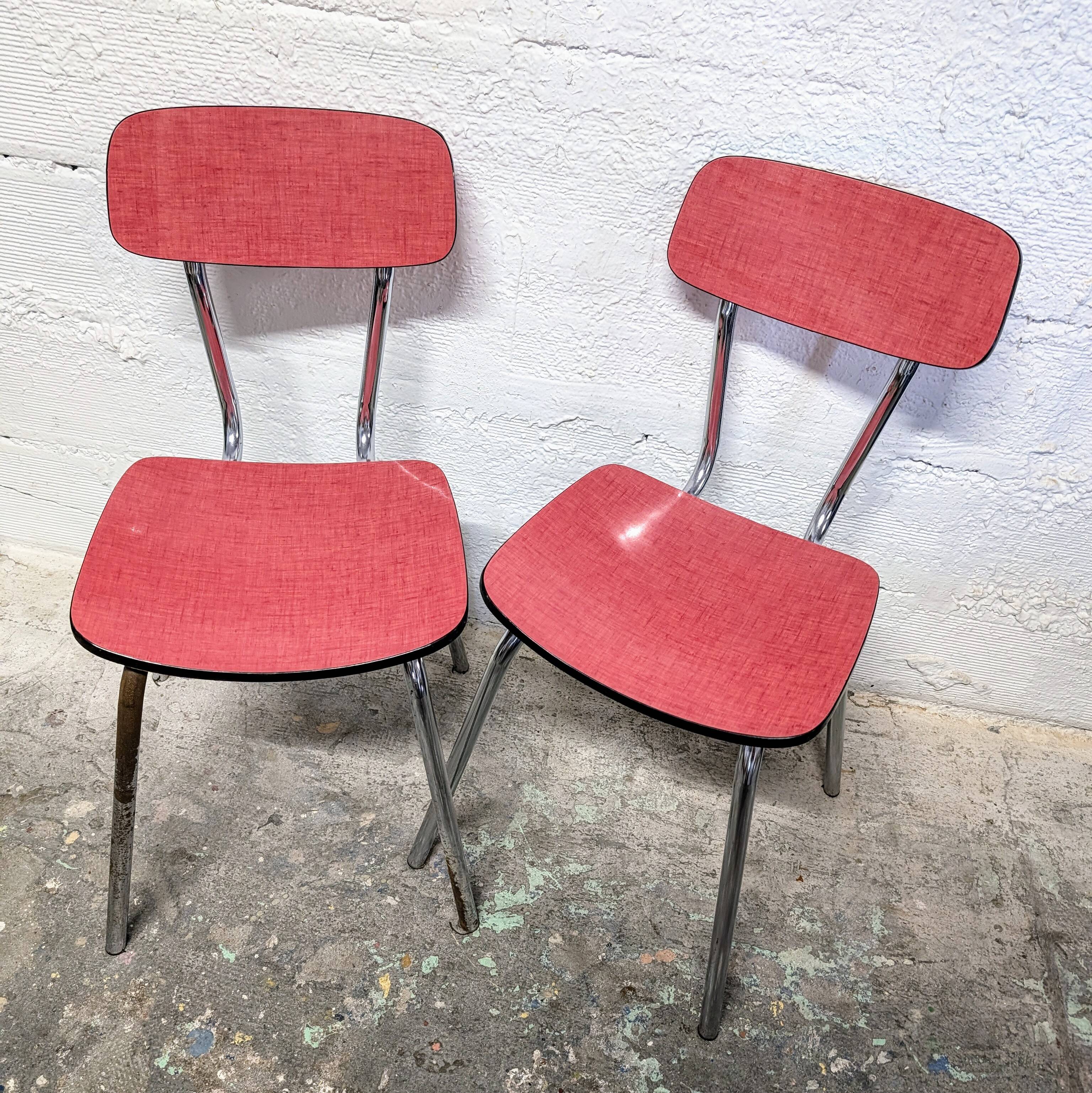 Pair of Formica chairs