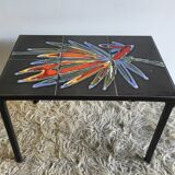 Metal and ceramic coffee table - 60s