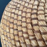 Woven straw basket