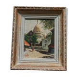 Oil on canvas framed by Montmarte