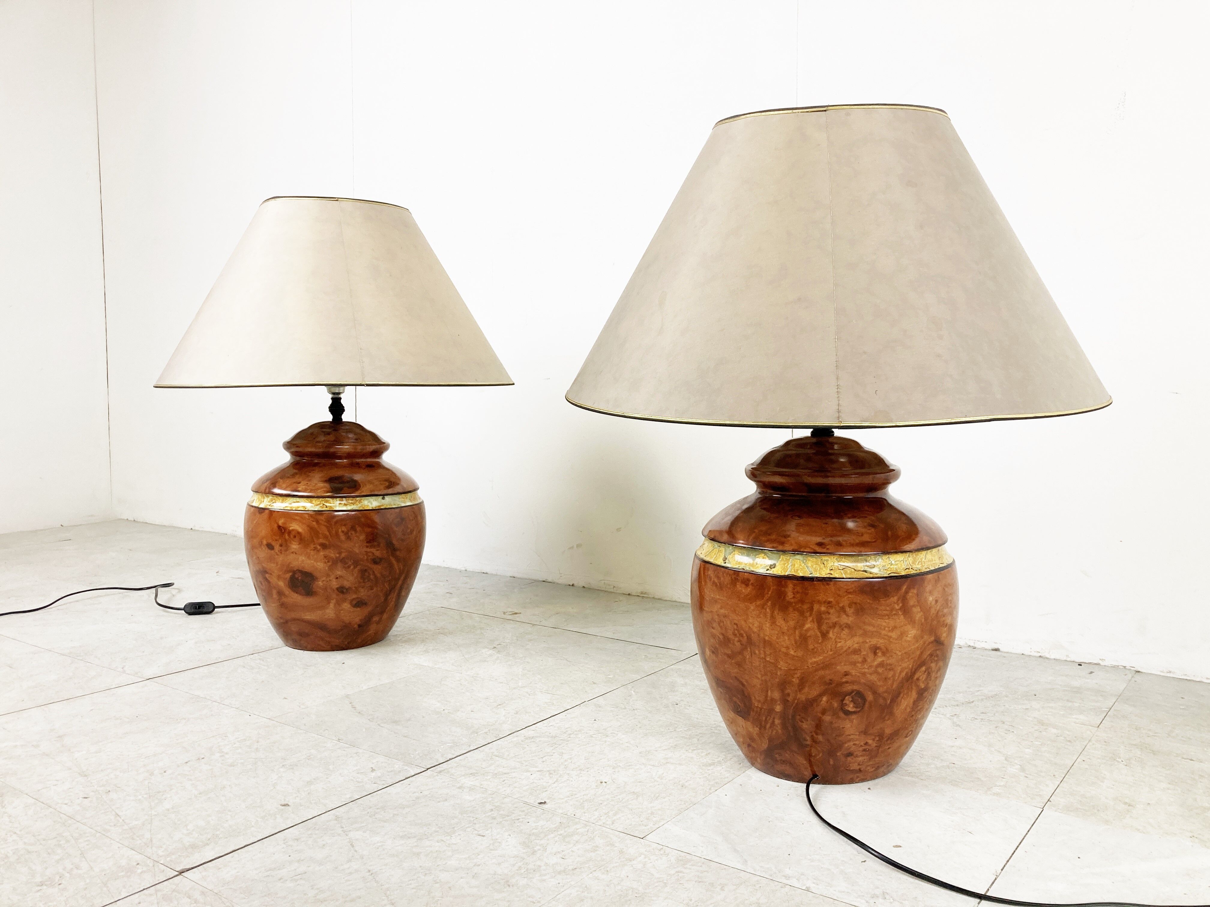 Paire de lampes de table chics, années 1980