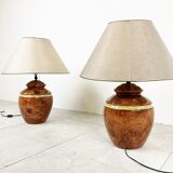 Pair of chic table lamps, 1980s