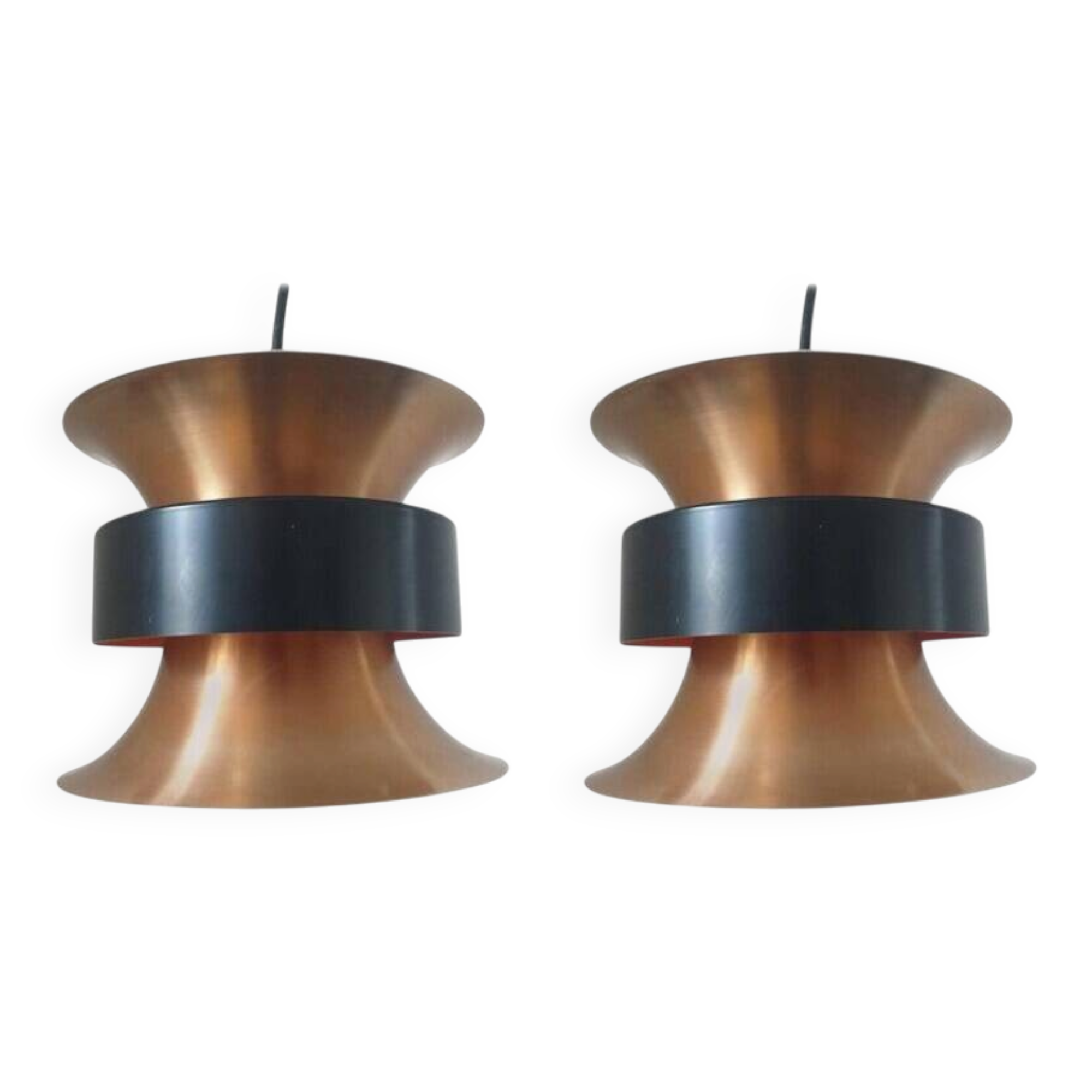 Pair of Midcentury Pendants Light Designed by Carl Thore, 1970s
