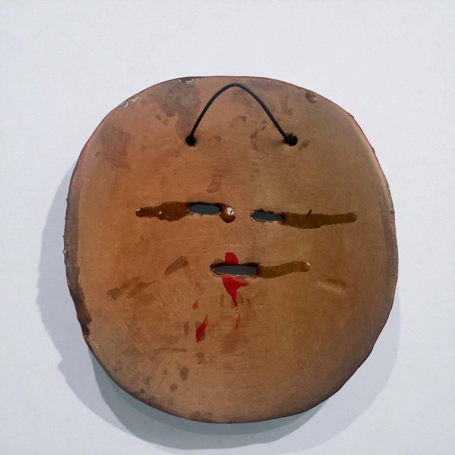 Mexican mask in colored terracotta, 1970s, Mexican