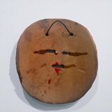 Mexican mask in colored terracotta, 1970s, Mexican