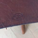 Leather folding stool