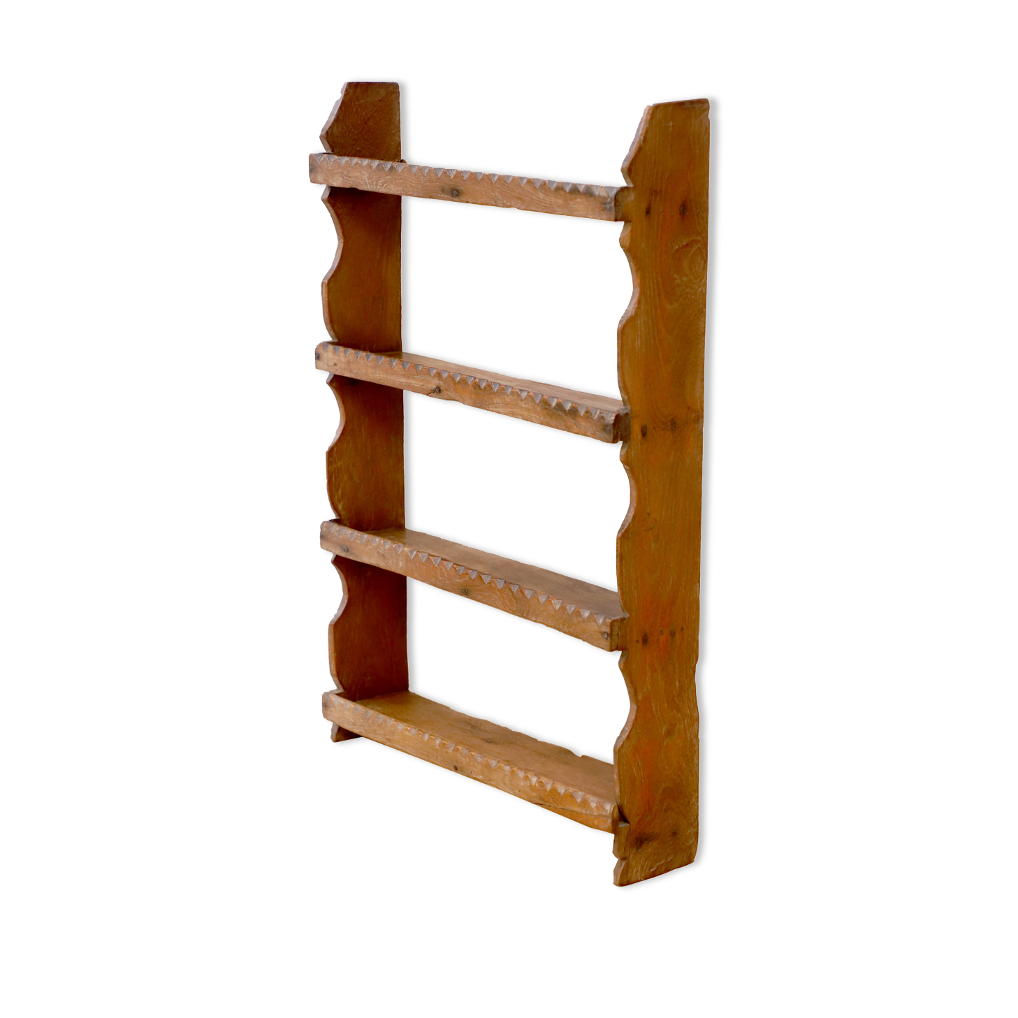 Burmese teak wall shelf