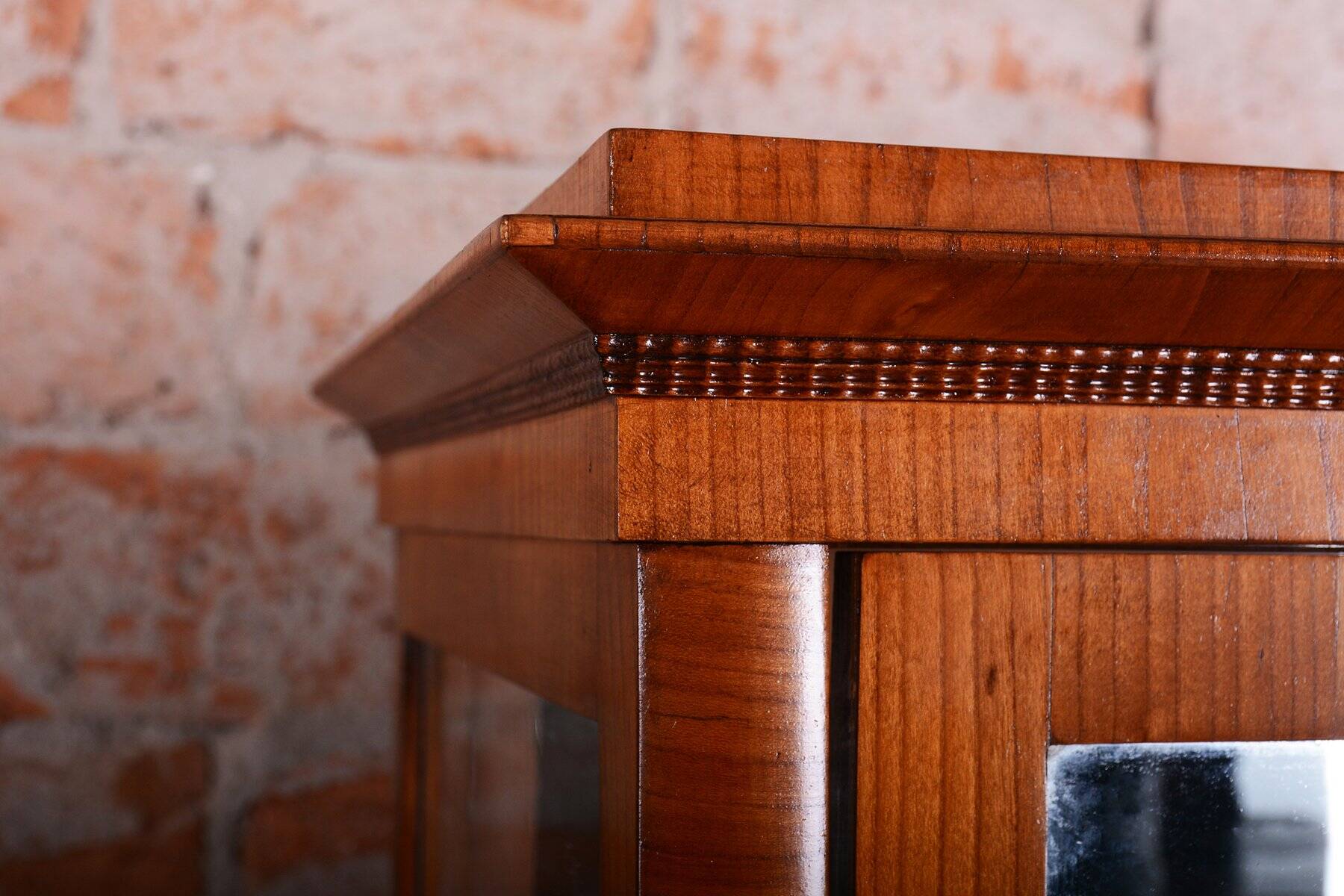 Antique Biedermeier Display Cabinet in Spruce, 1830s