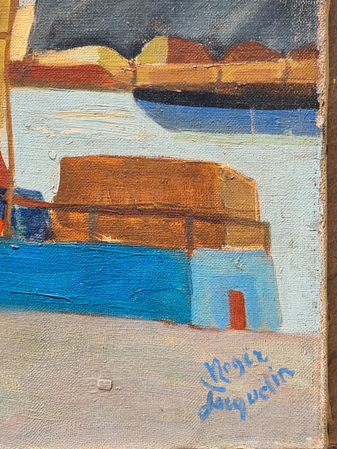 Marine painting signed Roger Jacquelin (1927/2008)