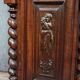 Renaissance style wardrobe in richly carved solid wood, 17th century