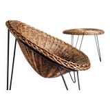 Roberto Mango, armchair and coffee table, Italy 1950