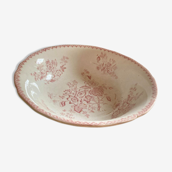 Creil & Montereau iron clay dish, Bouquets model