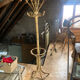 Vintage rattan coat rack