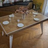 Checkerboard table oak