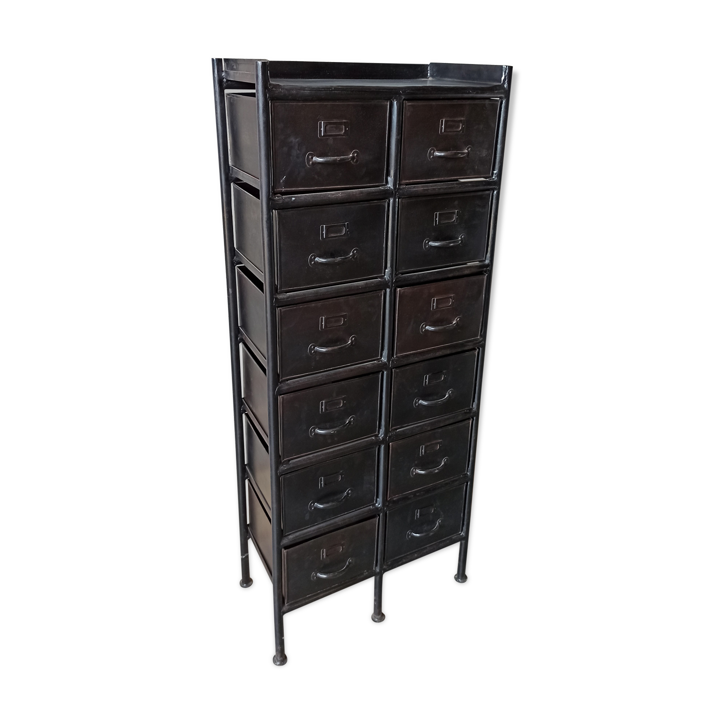 Black metal cabinet 12 lockers