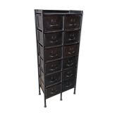 Armoire métallique noire 12 casiers