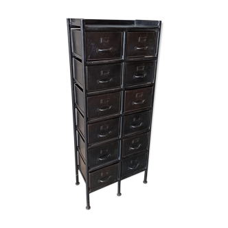 Black metal cabinet 12 lockers